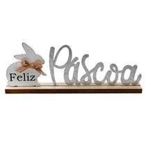 Placa Feliz Páscoa Zek 1 Peça Madeira