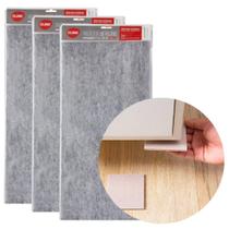 Placa Feltro Adesivo Personalizável Protetor P/ Pés 24x48 Para Cortar Grosso Resistente C/ 3 Placas