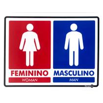 Placa Feminino Masculino 20 x 15 Cm PS832 Encartale