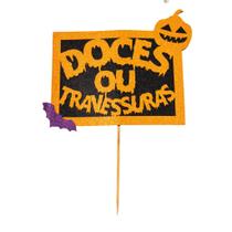 Placa Festa de Halloween Doces ou Travessuras EVA 1 Un Vivarte - Inspire sua Festa Loja Placa Festa de Halloween Doces ou Travessuras EVA 1 Un Vivarte - Inspire sua Festa Loja