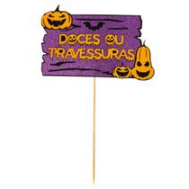 Placa Festa de Halloween Doces ou Travessuras Roxo/Laranja EVA 1 Un Vivarte - Inspire sua Festa Loja Placa Festa de Halloween Doces ou Travessuras Roxo/Laranja EVA 1 Un Vivarte - Inspire sua Festa Loja