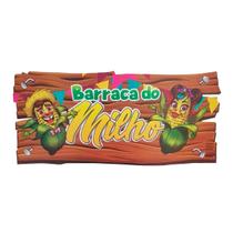 Placa Festa Junina Milho 48cm x 23cm - Reino das Festas