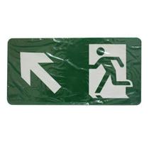 Placa Fotoluminescente 30x15cm Saída a Esquerda e Acima Verde