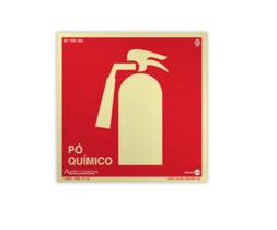Placa Fotoluminescente - Extintor CO2 c/ Pictograma