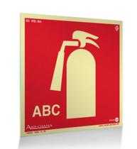 Placa Fotoluminescente - Extintor de Incêndio ABC Geral Placa Fotoluminescente - Extintor de Incêndio ABC Geral