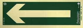 Placa Fotoluminescente Rota de Saída de Emergência com Seta