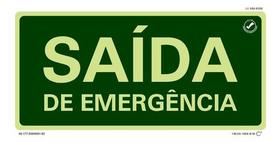 Placa Fotoluminescente Saída Emergência Rota De Fuga Placa Fotoluminescente Saída Emergência Rota De Fuga