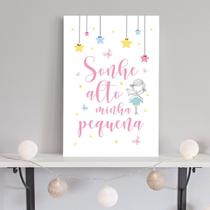 Placa Frase Sonhe Alto Minha Pequena Fadas 30x40cm