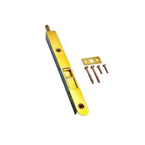 Placa frontal de latão sólido revestida de latão Flush Bolt QCAA 7, pacote com 1 pacote