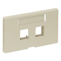 Placa frontal Leviton de 2 portas QuickPort Modular Furniture Ivory Placa frontal Leviton de 2 portas QuickPort Modular Furniture Ivory