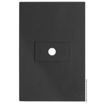 Placa Furo Horizontal 4x2 Grafite Satin Fosco - BRS12341-2GF Placa Furo Horizontal 4x2 Grafite Satin Fosco - BRS12341-2GF