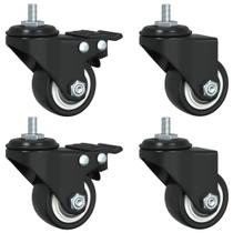 Placa giratória vidaXL Caster Wheels para plantadores, 4 peças de ferro Placa giratória vidaXL Caster Wheels para plantadores, 4 peças de ferro