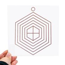 Placa Grafico Escudo Protetor PVC 15x15cm - Radionica Radiestesia