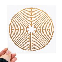 Placa Grafico Labirinto de Chartres PVC 15x15cm - Radionica Radiestesia