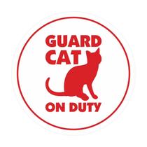 Placa Grande Motto Lita Círculo de Guarda Gato de Plantão 20 cm