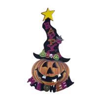 Placa Halloween Porta Abóbora Chapéu Halloween