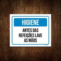 Placa Higiene Antes Das Refeições Lave As Mãos 36x46