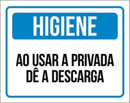 Placa Higiene Ao Usar Privada De Descarga 36X46