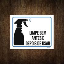 Placa Higiente Limpe Bem Antes E Depois De Usar 18X23