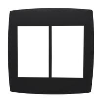 Placa home 4x4 3+3 sup grafite blux 028850