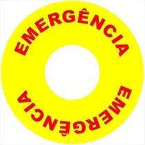 Placa Identific Emergencia Para Botao 22M Amarelo Metaltex Placa Identific Emergencia Para Botao 22M Amarelo Metaltex