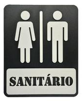 Placa Identificação Sanitário Banheiro Wc Unissex Mdf Placa Identificação Sanitário Banheiro Wc Unissex Mdf