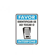 Placa Identifique-se pelo Interfone 15 x 20 Cm PM823 Encartale Placa Identifique-se pelo Interfone 15 x 20 Cm PM823 Encartale