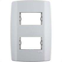 Placa Ilumi Slim 4X2 Branca (2Modulo Distanciado) 82080 Placa Ilumi Slim 4X2 Branca (2Modulo Distanciado) 82080