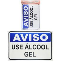 Placa indicativa aviso use alcool gel 20x30cm ps88 pacific - OM