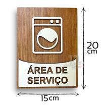 Placa indicativa de área de serviço lavanderia mdf 6mm