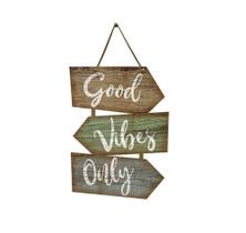 Placa Indicativa Decorativa Em Mdf - Good Vibes Only