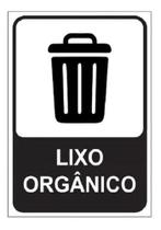 Placa indicativa lixo orgânico 15x20cm pacific
