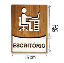 Placa indicativa para escritório em mdf 3mm sala computador