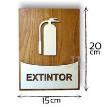 Placa indicativa para extintor de incêndio mdf 6mm
