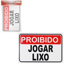 Placa Indicativa Proibido Jogar Lixo 20X30Cm