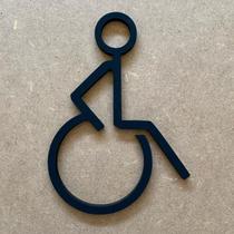 Placa Indicativa Sinalização Para Banheiro Sanitário Acessível Para Cadeirante PCD