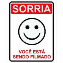 Placa indicativa sorria 15x20cm pacific