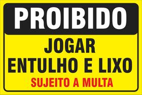 Placa Informativa Proibido Jogar Lixo 20x30 Placa Informativa Proibido Jogar Lixo 20x30
