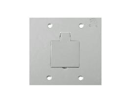 Placa Inox 4x4 P/Piso Unha Quadrada - Olivo Placa Inox 4x4 P/Piso Unha Quadrada - Olivo