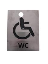 Placa inox identificação banheiro pcd Placa inox identificação banheiro pcd