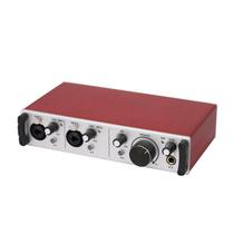 Placa/Interface de áudio USB, 2 canais (microfone/instrumento),Phanton Power +48V - Aj Som Acessórios Musicais