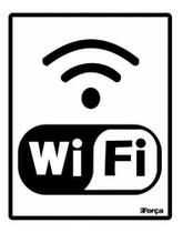 Placa Internet Sem Fio Wi-fi Rede Sinal Wireless Net Parede