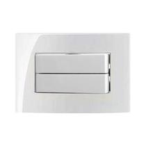 Placa Interruptor Duplo Paralelo 10a Embutir Painel Móvel Mdf Madeira Branco Margirius