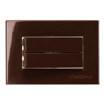 Placa Interruptor Duplo Paralelo 10a Embutir Painel Móvel Mdf Madeira Marrom Margirius