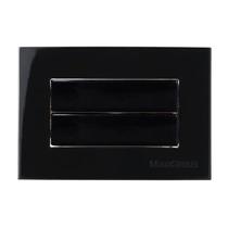 Placa Interruptor Duplo Paralelo 10a Embutir Painel Móvel Mdf Madeira Preto Margirius