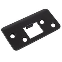 Placa Jamb Saver Strike Plate Stone Harbor Hardware 5x9 cm, preto fosco