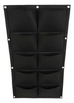 Placa Jardim Vertical feltro Parede Verde Allgreen 10 Bolsos 1mx0,5m