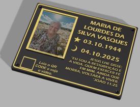Placa Jazigo Tumulo Cemitério Linha Ouro Placa Jazigo Tumulo Cemitério Linha Ouro