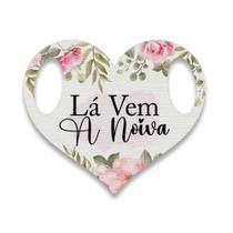 Placa La Vem A Noiva Mdf Corte Premium Daminha Casamento Placa La Vem A Noiva Mdf Corte Premium Daminha Casamento