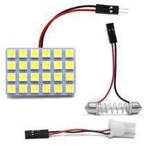 Placa LED 24 SMD T10 Torpedo Teto Porta Malas Luva Super Bco
